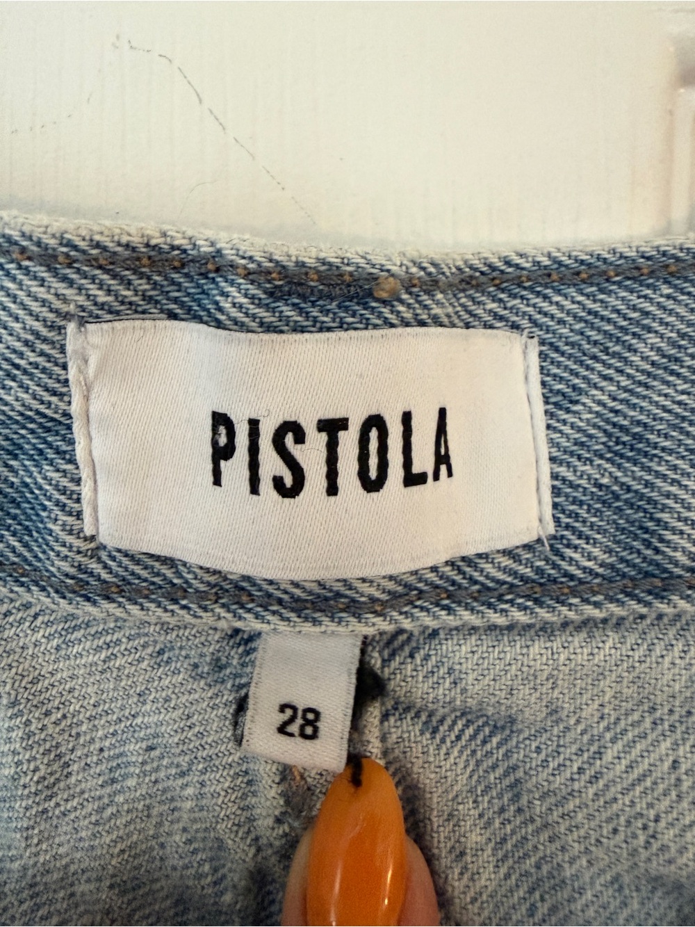 pistola Washed Light Blue High-Rise Straight Jeans - Picture 3 of 6